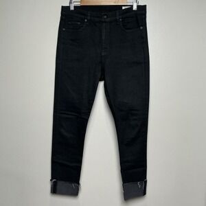 Rag & Bone Women's 10‎ Inch High Rise Dre Jeans Black Cotton Size 31 EUC